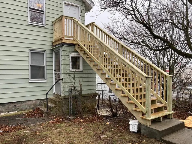 New exterior stairs