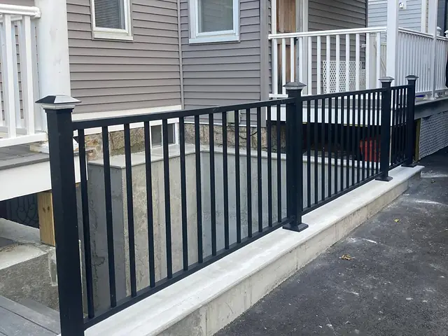Railing and new curb